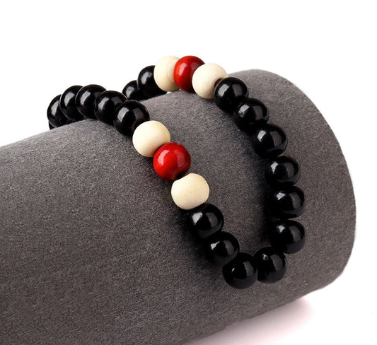 Men's Wood Bead Bracelet