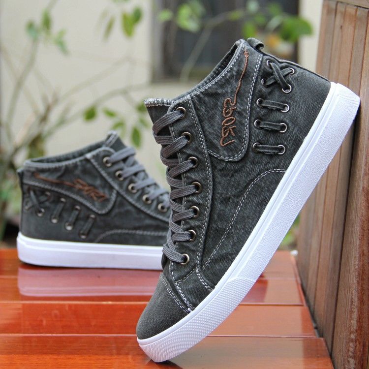 Canvas High-top Trend Cloth Shoes Breathable Deodorant Board Shoes