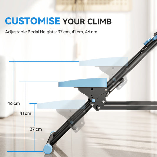 SPORTNOW Stair Stepper For Home Gym Exercise, Vertical Climber Machine With LCD Monitor & Adjustable Pedals For Workout