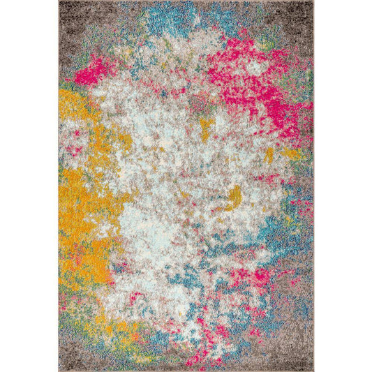 Contemporary Pop Modern Abstract Multi/Yellow 8 Ft. X 10 Ft. Area Rug