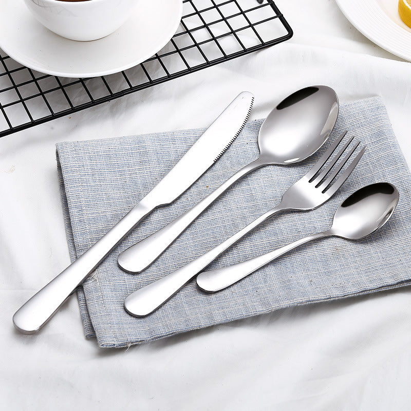 High Grade Tableware Set Black Gold Plated Stainless Steel Knife And Fork