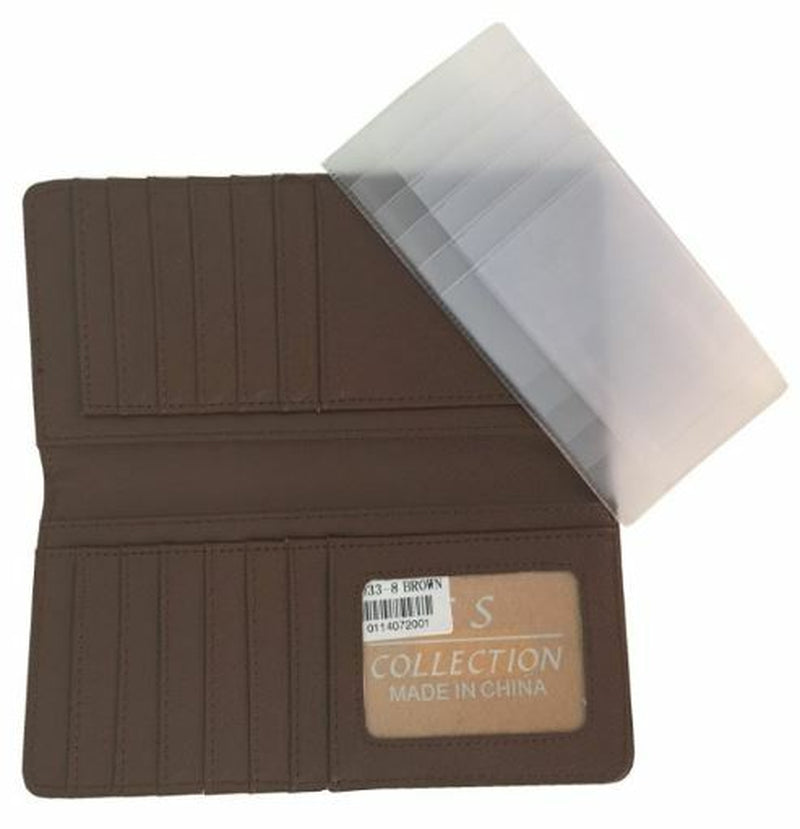 Longhorn Mens Wallet Western Bifold Checkbook Style W030-14 Ostrich Brwon