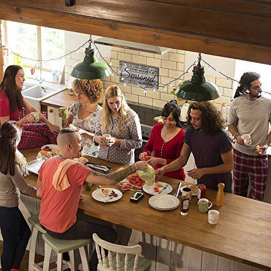 Rustic Kitchen Decorations Wall Art, Farmhouse Kitchen Decor-This Kitchen Is Seasoned with Love-Printed Wood Plaque Kitchen Signs Wall Decor 16