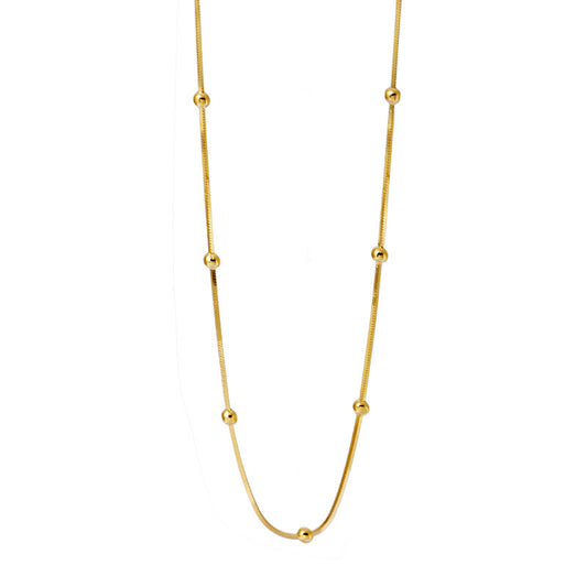 925 Sterling Silver Necklace For Women Ball Chain Necklaces Snake Bones Chain Qingdao Ornament