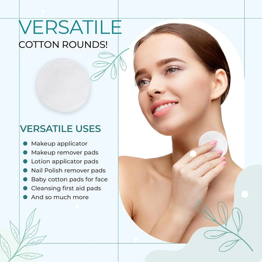 Premium Cotton Rounds, Gentle Natural Hypoallergenic 400 Count