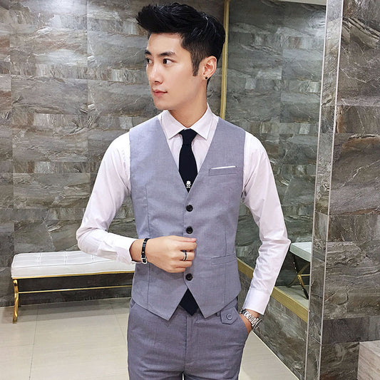Mens Slim-Fit SpringAutumn Suit Vest
