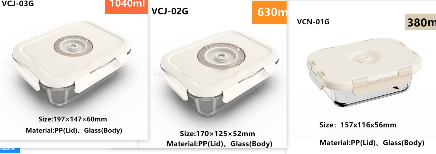 Electric Vacuum Food Sealed Glass Crisper