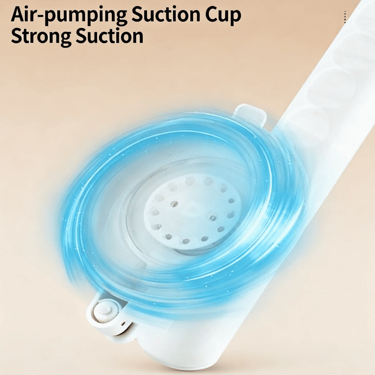12 Inch Shower Grab Bar With Strong Suction Cups, No Drill Bathroom Safety Handle With Anti-Slip Grip, Portable Balance Assist Handrail For Elderly Seniors Handicap, Window Glass Door Pull Handle