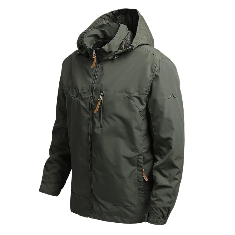 2024 Winter Jacket Fashion Coat Hoodies Camping Hiking Jacket Men'S Casual Waterproof Jacket Windbreaker Men Outerwear