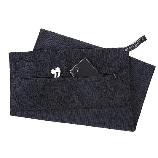 Sports Gym Towel Hooded Invisible Zipper Apron