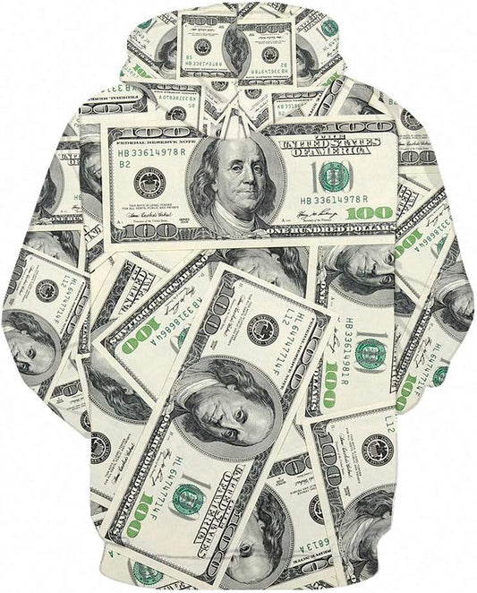 Money Hoodie Funny Sweatshirts for Men Hoodies Dollar Pullover 3D Clothing