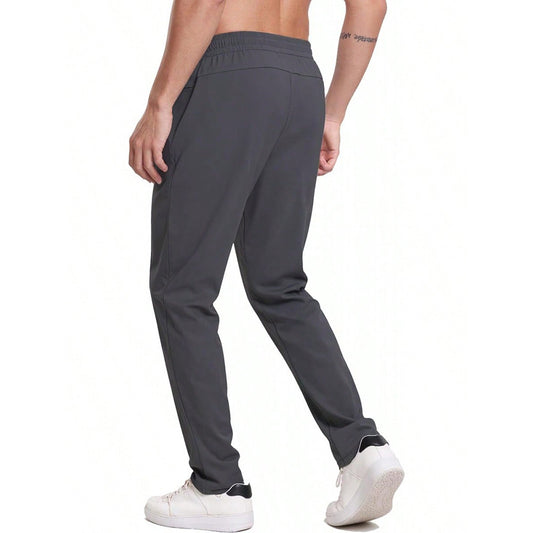 Sports Basketball Running Casual Pants Men's Loose Lace-up Elastic Waist Long Pants