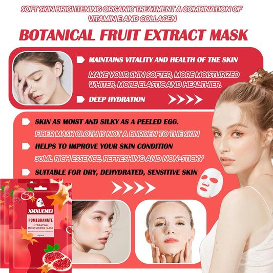 20 Pcs Facial Sheet Mask Combo,Hydrating Face Mask,Easy to Use,Moisturizing Daily Sheet Mask
