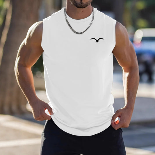Mens Fashionable Casual Printed Sleeveless Vest