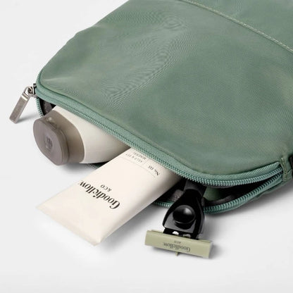 Travel Toiletry Bag – Solid Color, Zipper Closure, Luggage Accessory For Carry-On Or Suitcase