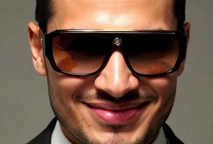 Gafas De Sol Lentes De Moda Para Hombres Grande Style Men Sunglasses Brown Lens