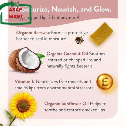 Moroccan Magic Organic Lip Balm Variety Pack Gift Set | Natural Argan and Essent