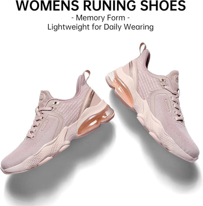 Running Shoes for Women Tennis Athletic Breathable Arch Support Workout Sport Gym Walking Fashion Sneakers Lightorange 9