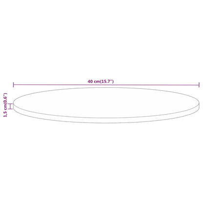 Tabletop Ø 40x1.5 cm Round Rough Solid