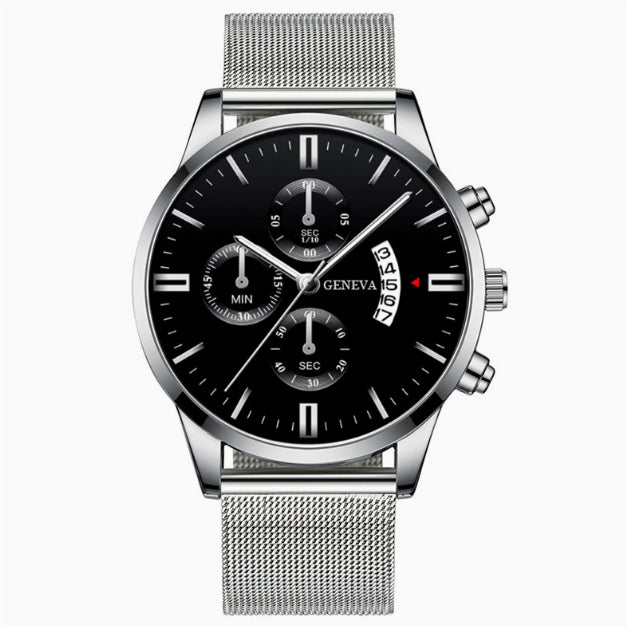 Mens Business Luxury Watches For Men Mesh Band Quartz Watch
