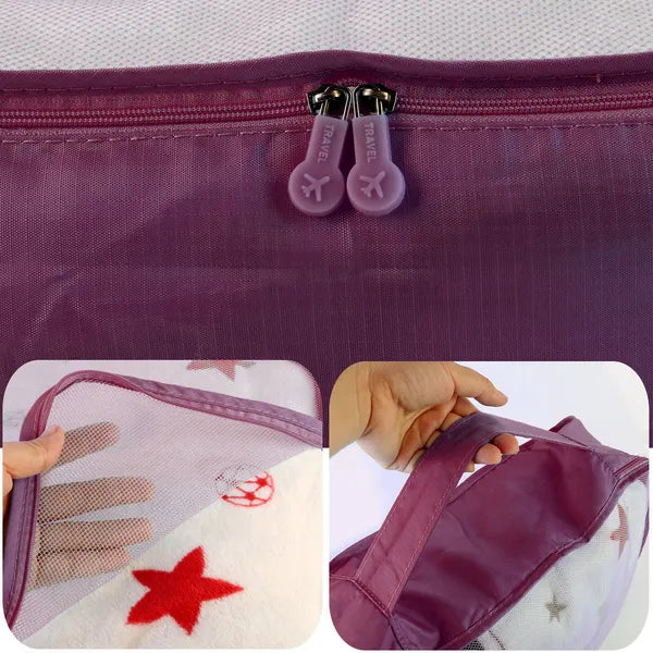 9Pcs Set Clothes Storage Bags Water-Resistant Travel Luggage Organizer Clothing Packing Cubes For Blouse Hosiery Stocking Underwear