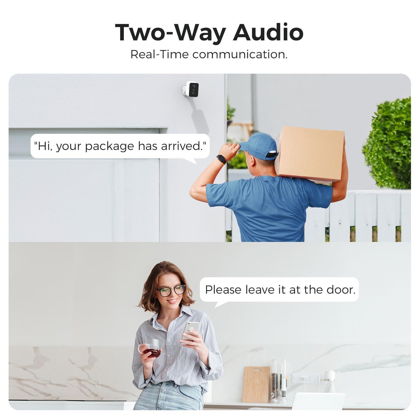 LNDU CL01 4K Wireless Security Camera 143 Degree Wide Angle Infrared Night Vision Human Body Sensing  Dual Identification Detection