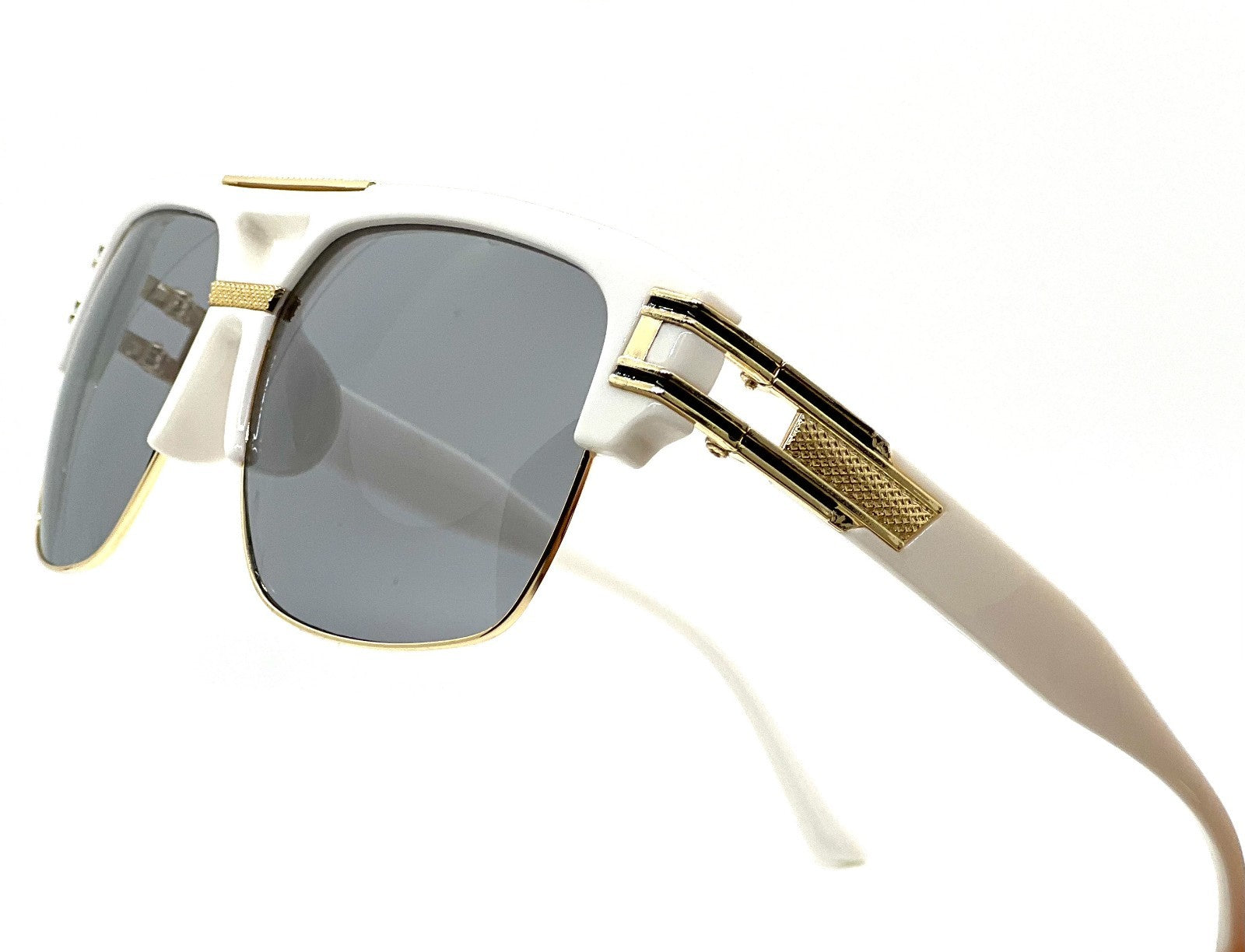 Designer Men Sunglasses Fashion Square Gold Hip Hop Model New Style Shades Blue