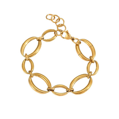 Simple Metal Large And Small Hoop Stainless Steel Bracelet Jewelry