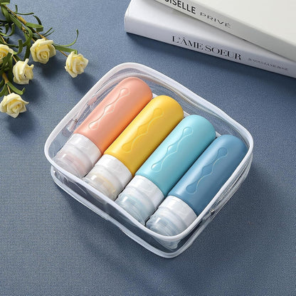 Travel Toiletries Refillable Bottles, Travel-friendly Size, Leak-proof Design, Refillable For Liquids, Suitable For Cosmetics, Shampoo, Body Wash And So On.