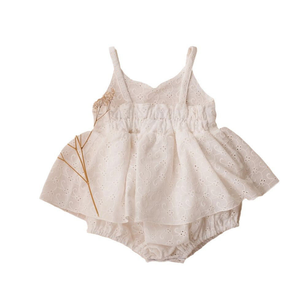 Baby Summer Clothes Floral Baby's Gown Onesie Ins Style Girls Tights Children's Jumpsuits