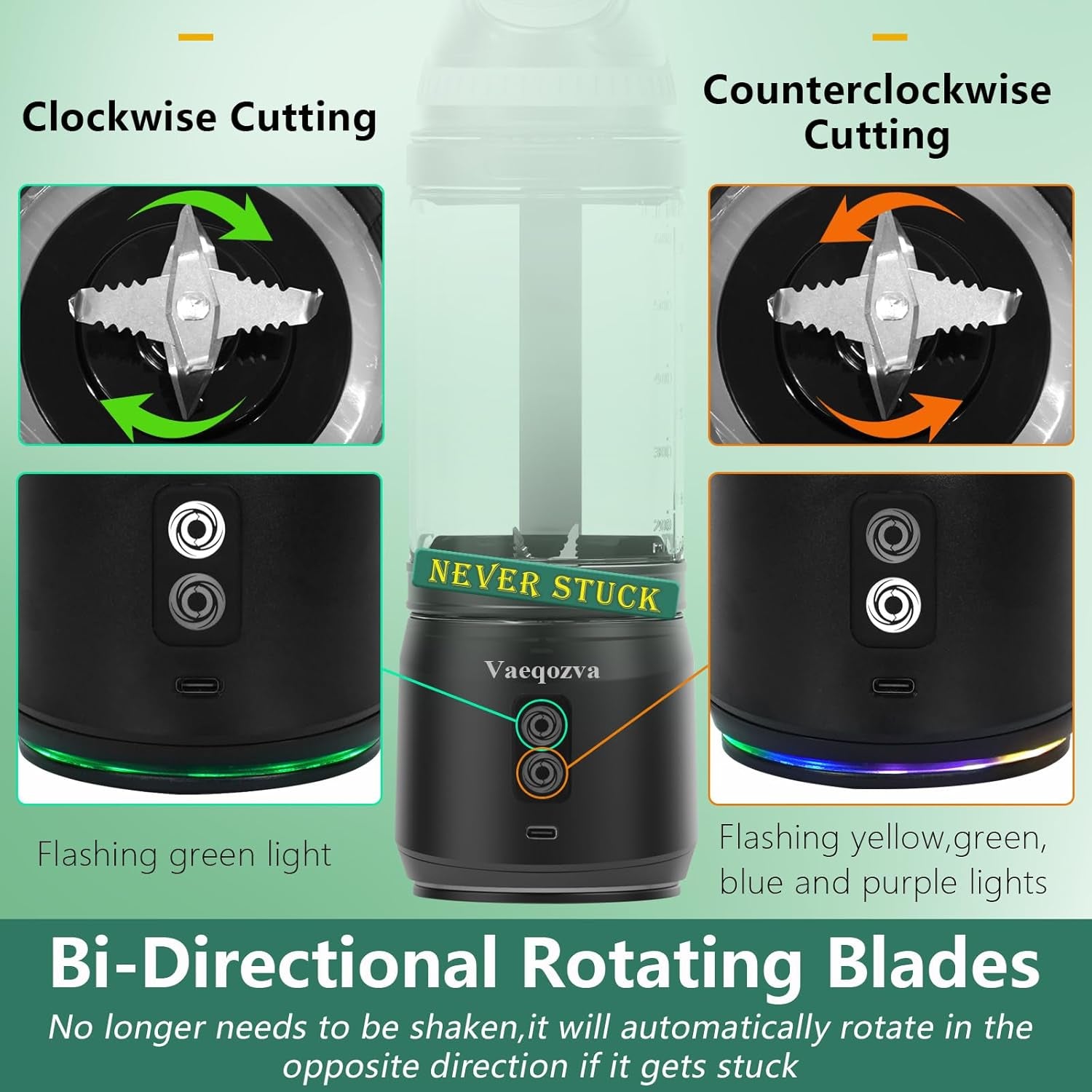 Portable Blender for Shakes and Smoothies, 24Oz 300W Travel Blender on the Go USB Rechargeable Personal Blender for Smoothies Protein Shakes with a Travel Lid & BPA Free Bottle(Grey Cap Black Body)