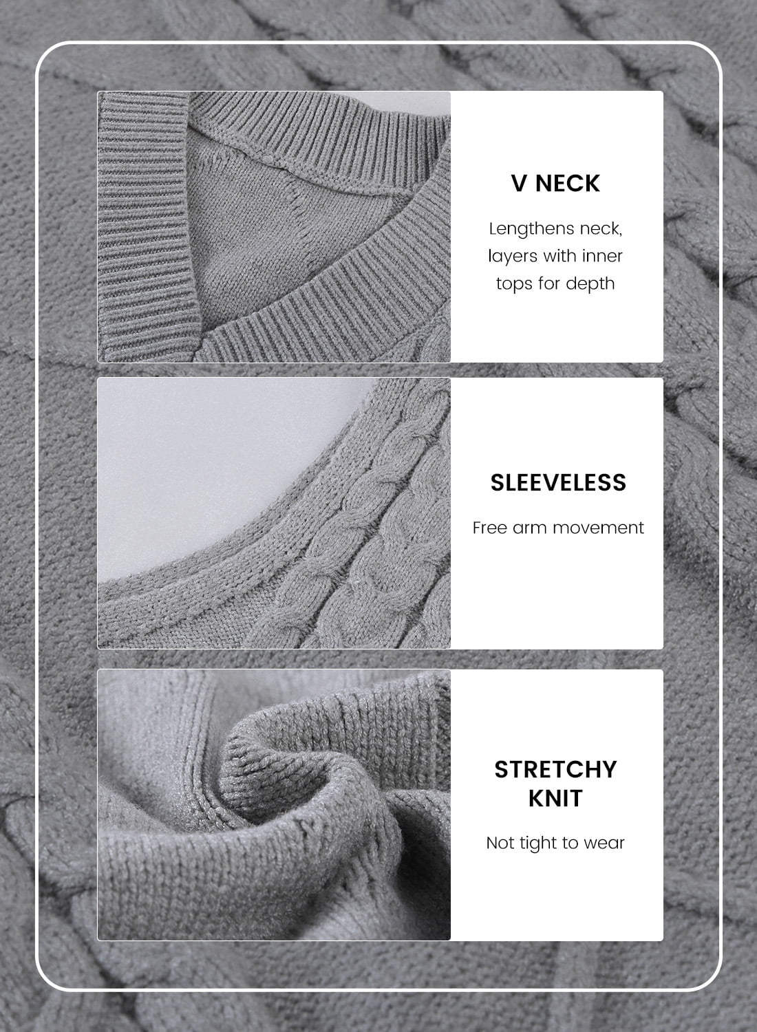 Women'S Loose Fit Classic Vintage Sweater Vest Dressy Casual Sleeveless Pullover
