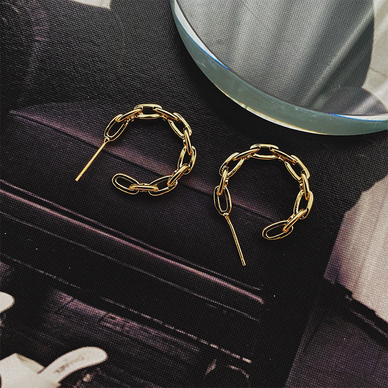 Chain link earrings