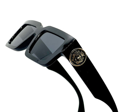 MEN SUNGLASSES HIP HOP SQUARE DESIGNER SHADES RETRO GOLD FRAME RAPPER FASHION