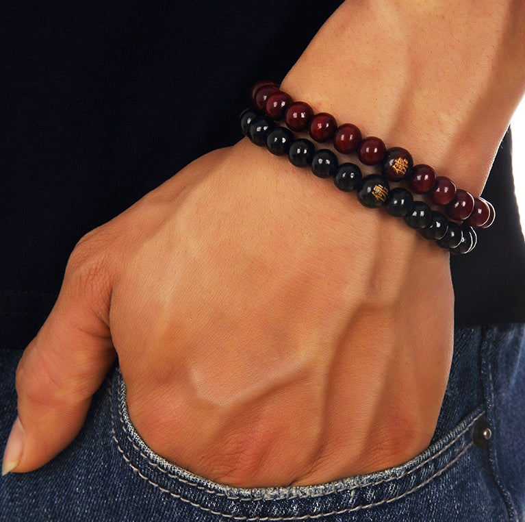 Men's Wood Bead Bracelet