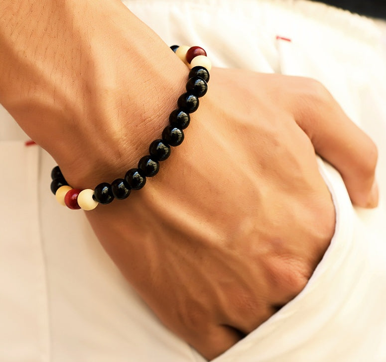 Men's Wood Bead Bracelet