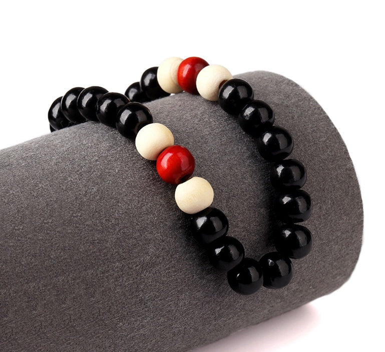 Men's Wood Bead Bracelet