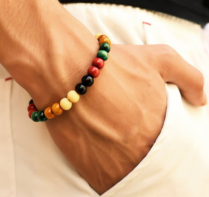 Men's Wood Bead Bracelet
