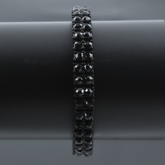 Two row bracelet men's rhinestone bracelet bling-bling cross-border supply NB02