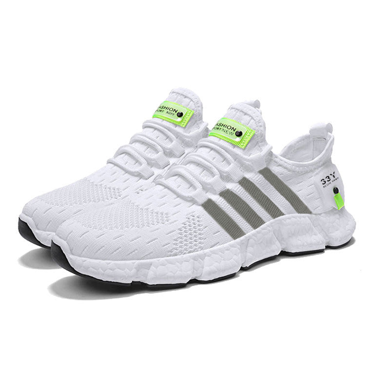 Weave Men's Running Shoes Lightweight Popcorn Sneakers Comfortable Walking Sports Shoes Keep Running Casual Shoes