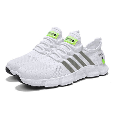 Weave Men's Running Shoes Lightweight Popcorn Sneakers Comfortable Walking Sports Shoes Keep Running Casual Shoes