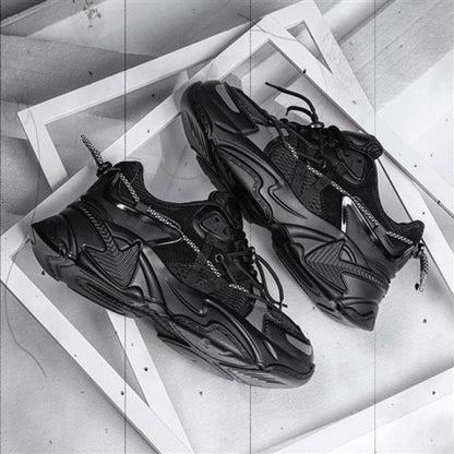 Black Trend Wild Sport Red Fire Trendy Shoes