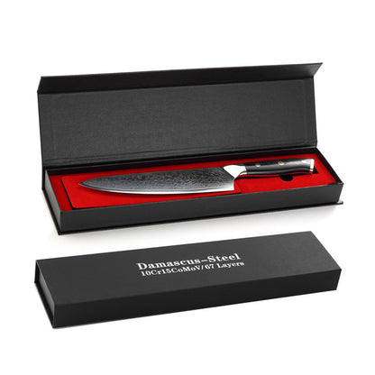 Damascus Chef Knife With G10 Handle