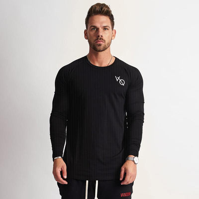 Doctor Muscle Spring Fitness Long Sleeve Men's Sports Shirt