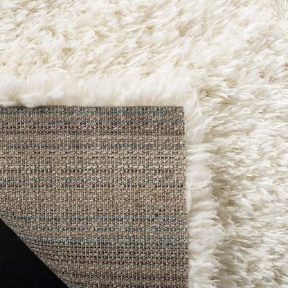 Flokati Shag Collection Area Rug - 6'7" X 9', Ivory, Solid Design, Non-Shedding & Easy Care, 2.75-Inch Thick Ideal for High Traffic Areas in Living Room, Bedroom (FLK950B)