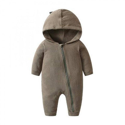 Long Sleeve Hooded Zipper Sweater For Newborn