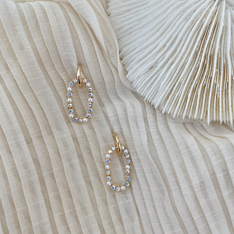 925 Silver Needle Geometric Earrings Personality Earrings