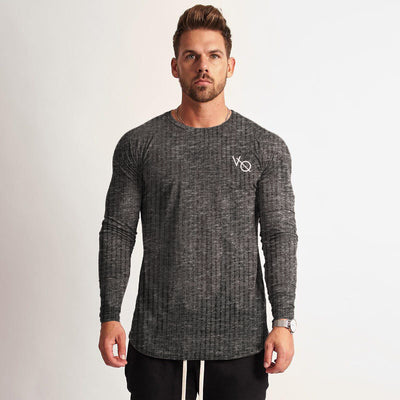 Doctor Muscle Spring Fitness Long Sleeve Men's Sports Shirt