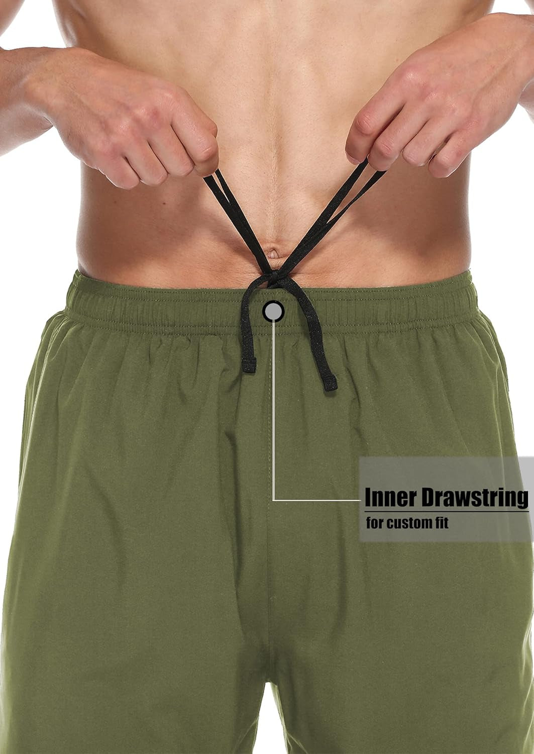 Men'S 5 Inch Running Shorts Quick Dry Lightweight Athletic Gym Workout Shorts with Pockets