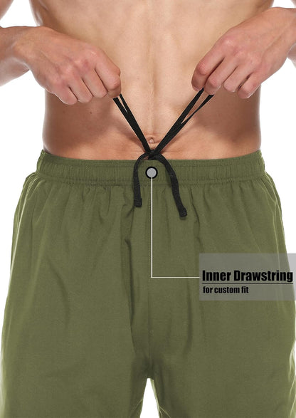 Men'S 5 Inch Running Shorts Quick Dry Lightweight Athletic Gym Workout Shorts with Pockets